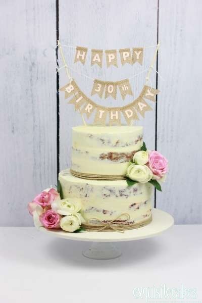 MASQUED GANACHE CAKE WITH FRESH FLOWERS AND BUNTING MASQUED GANACHE CAKE WITH FRESH FLOWERS AND BUNTING