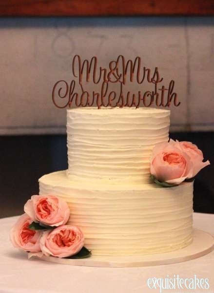 TWO TIER COUNTRY STYLE LINEAR CAKE WITH WOODEN TOPPER TWO TIER COUNTRY STYLE LINEAR CAKE WITH WOODEN TOPPER