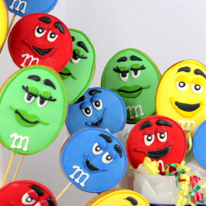 M&M's Cookie pops