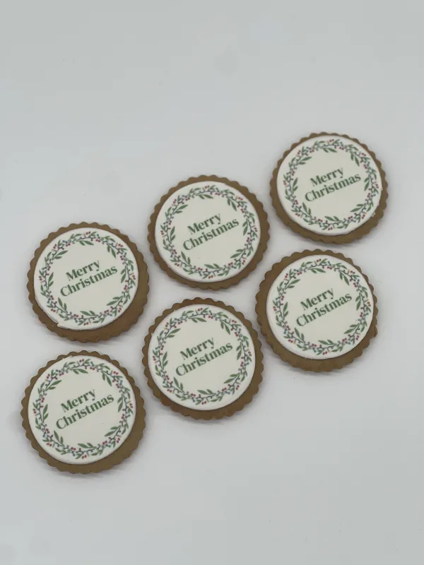 Merry Christmas Logo Cookies